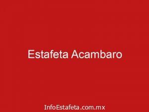Estafeta Acambaro