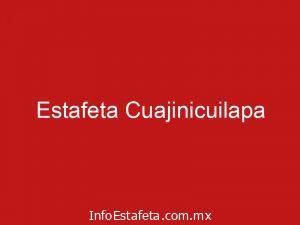 Estafeta Cuajinicuilapa