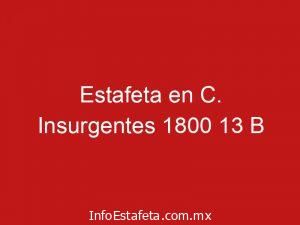 Estafeta en C. Insurgentes 1800 13 B