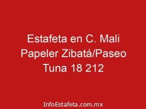 Estafeta en C. Mali Papeler Zibatá/Paseo Tuna 18 212