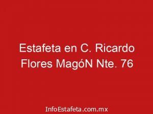 Estafeta en C. Ricardo Flores MagóN Nte. 76