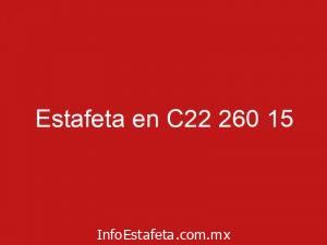 Estafeta en C22 260 15