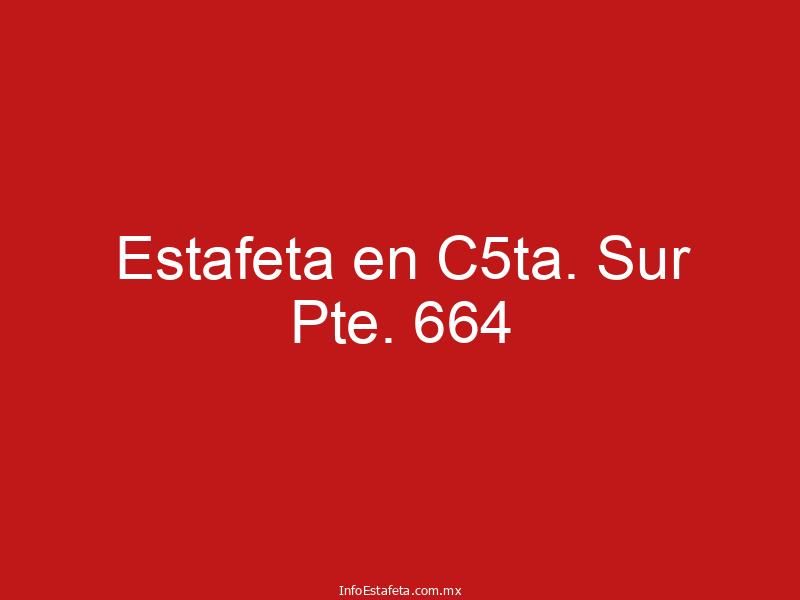 Estafeta en C5ta. Sur Pte. 664