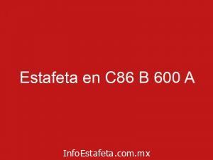 Estafeta en C86 B 600 A
