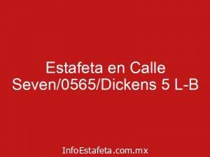 Estafeta en Calle Seven/0565/Dickens 5 L-B