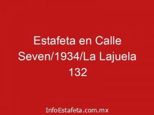 Estafeta en Calle Seven/1934/La Lajuela 132