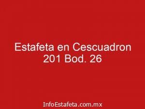 Estafeta en Cescuadron 201 Bod. 26