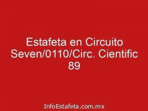 Estafeta en Circuito Seven/0110/Circ. Cientific 89