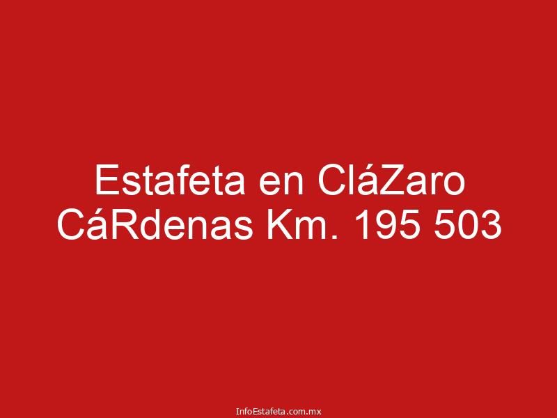 Estafeta en CláZaro CáRdenas Km. 195 503