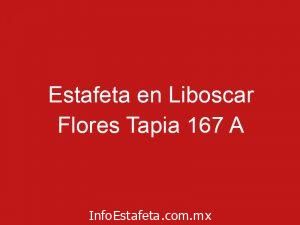 Estafeta en Liboscar Flores Tapia 167 A