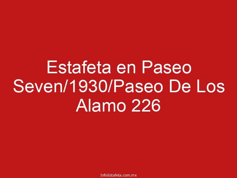 Estafeta en Paseo Seven/1930/Paseo De Los Alamo 226