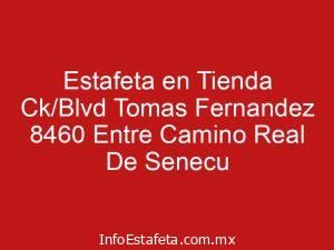 Estafeta en Tienda Ck/Blvd Tomas Fernandez 8460 Entre Camino Real De Senecu