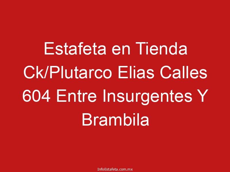 Estafeta en Tienda Ck/Plutarco Elias Calles 604 Entre Insurgentes Y Brambila