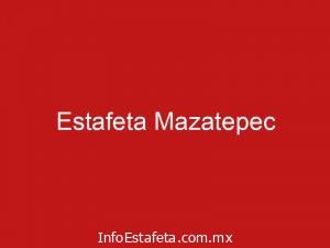 Estafeta Mazatepec