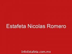Estafeta Nicolas Romero