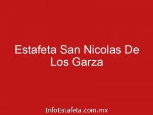 Estafeta San Nicolas De Los Garza