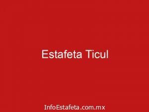 Estafeta Ticul